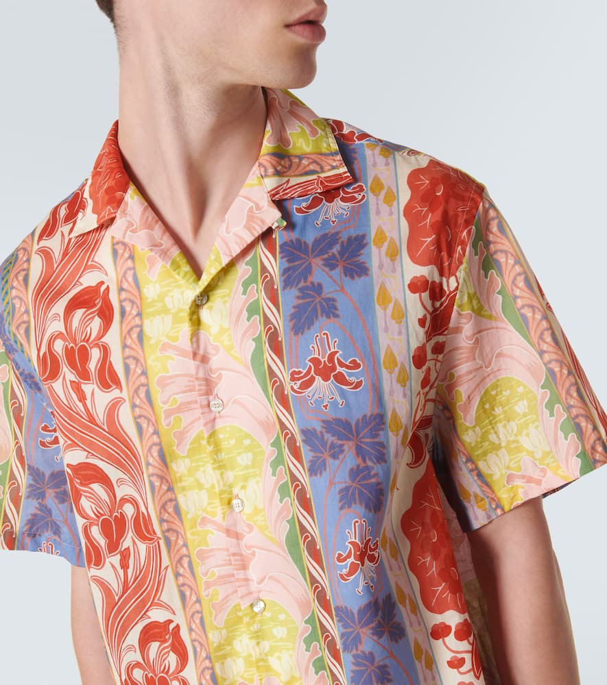 Printed cotton bowling shirt