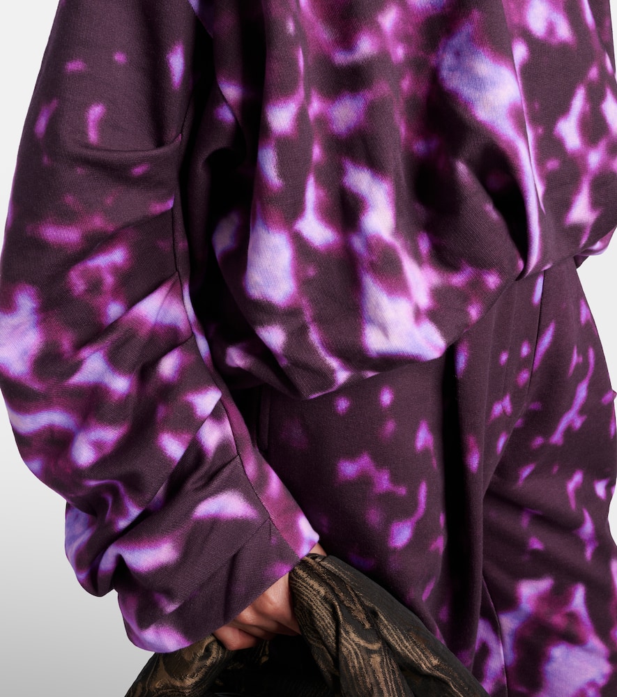 Dries Van Noten Printed draped cotton sweatshirt