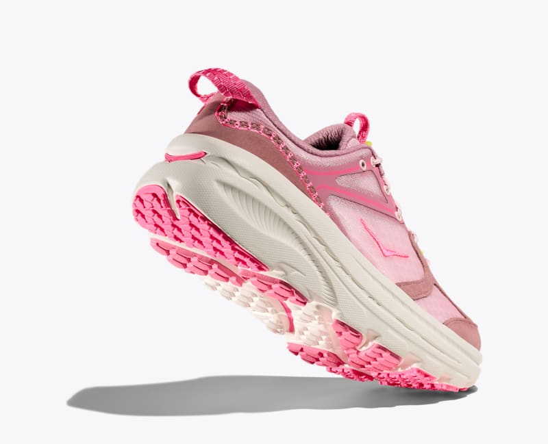 HOKA Bondi B3LS Shoes in Dried Rose/Neon Rose