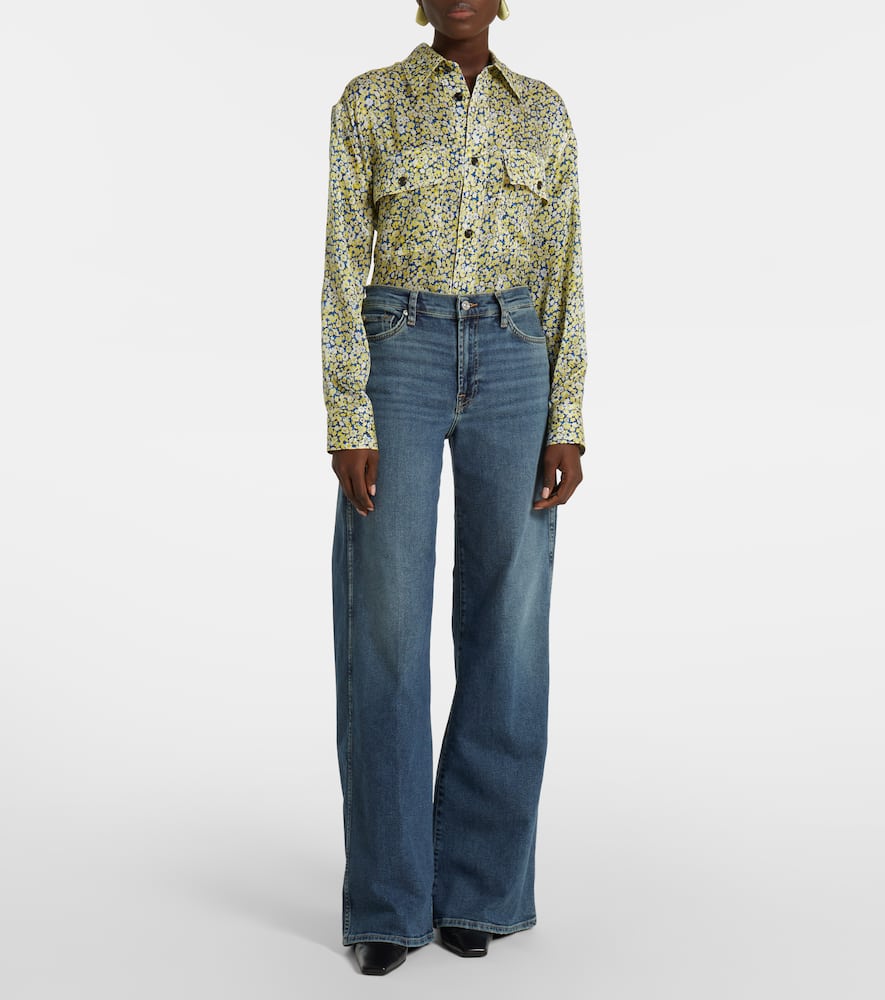 Luxe Vintage high-rise wide-leg jeans