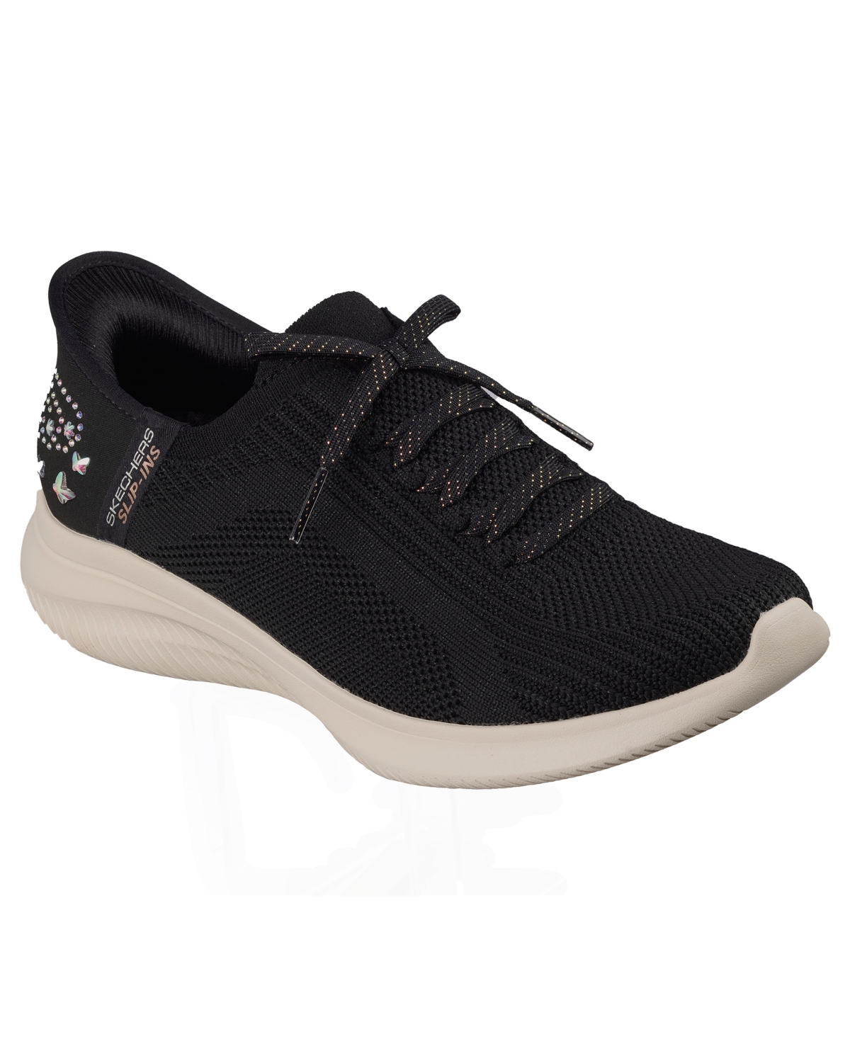 Women's Slip-ins: Ultra Flex 4.0 - Gemstone Glow Casual Sneakers from Finish Line - Black