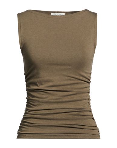 Woman Top Military green Size M Cotton, Modal, Elastane