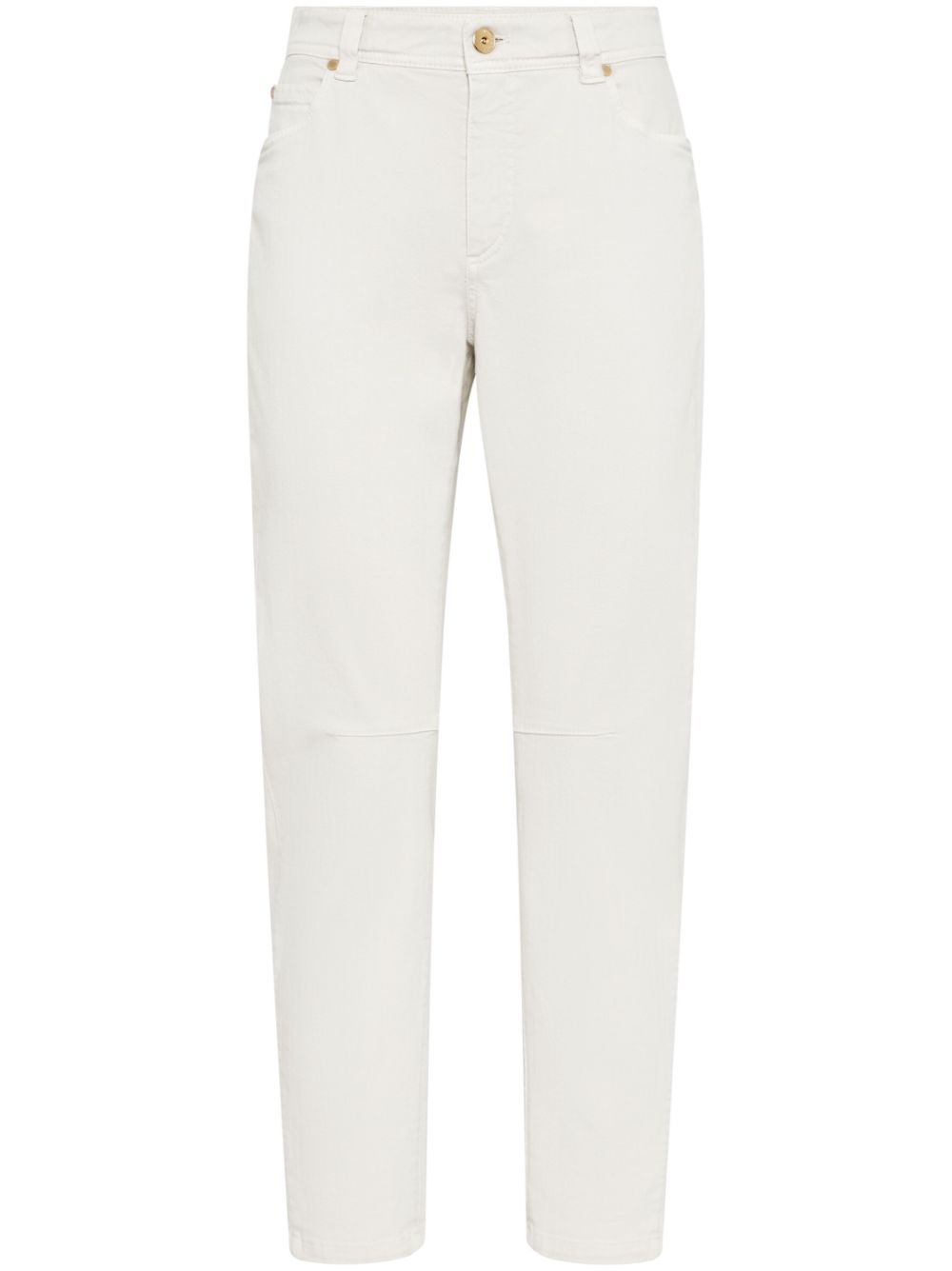 Mid-rise tapered-leg jeans - Neutrals