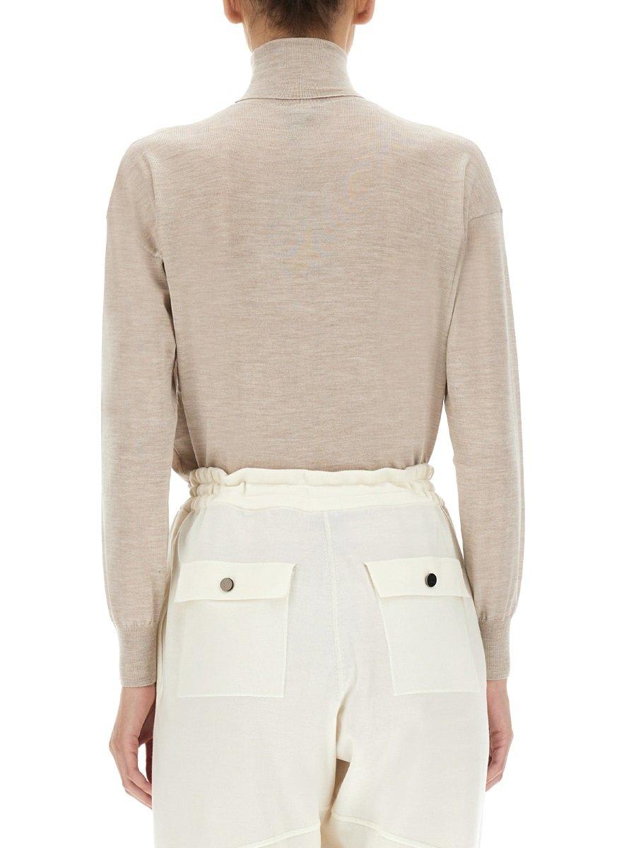 Ribbed-knit roll neck sweater