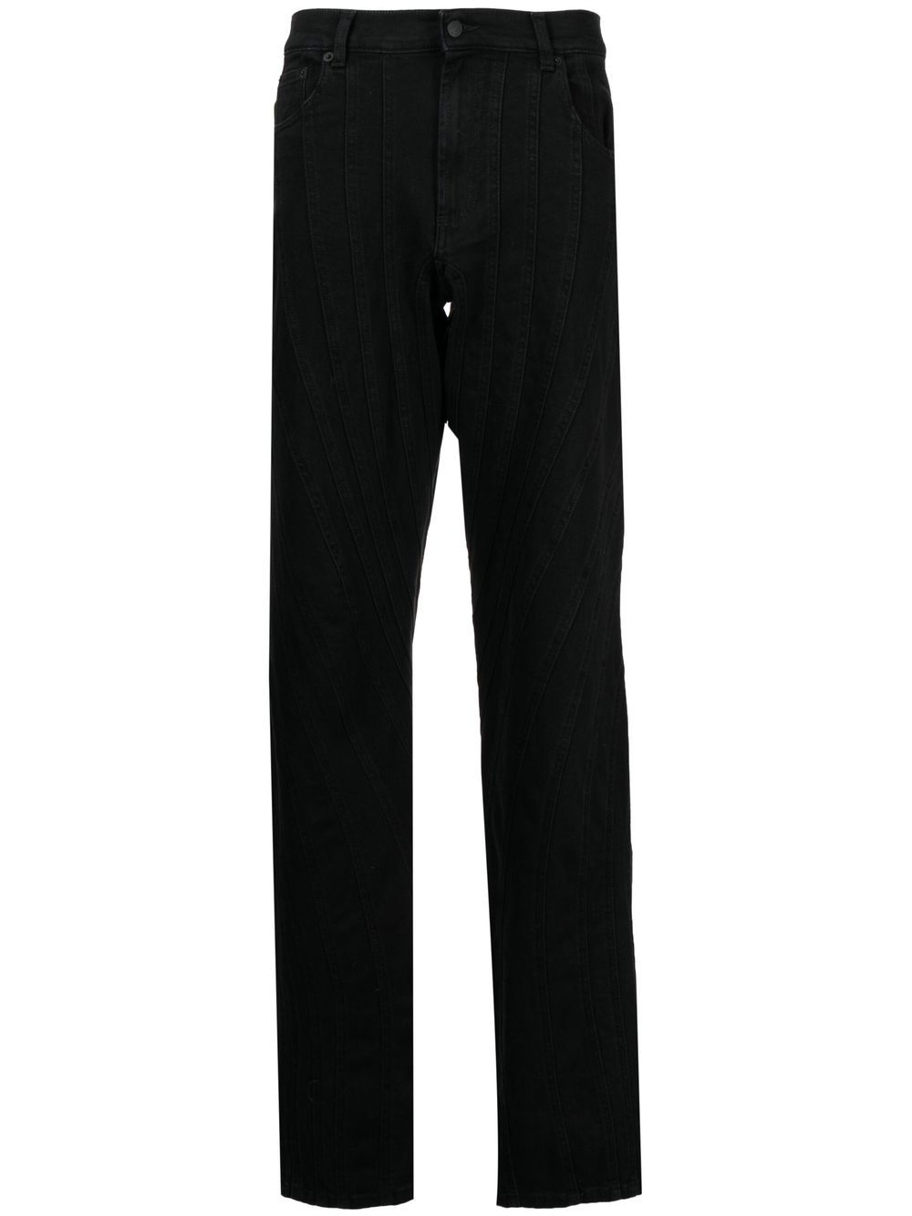 Spiral-seam baggy-cut jeans - Black