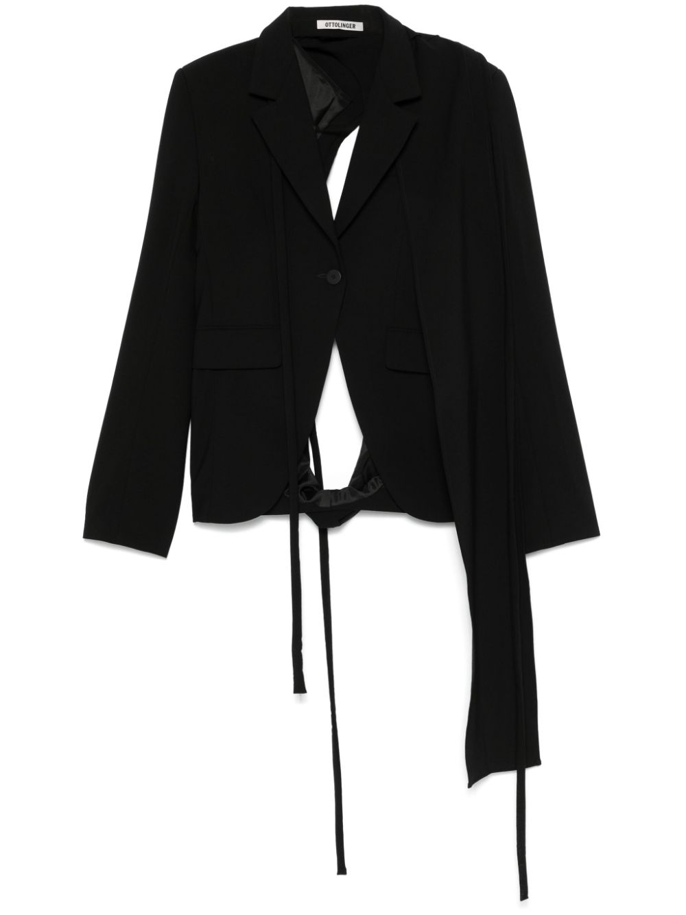 Open-back blazer - Black
