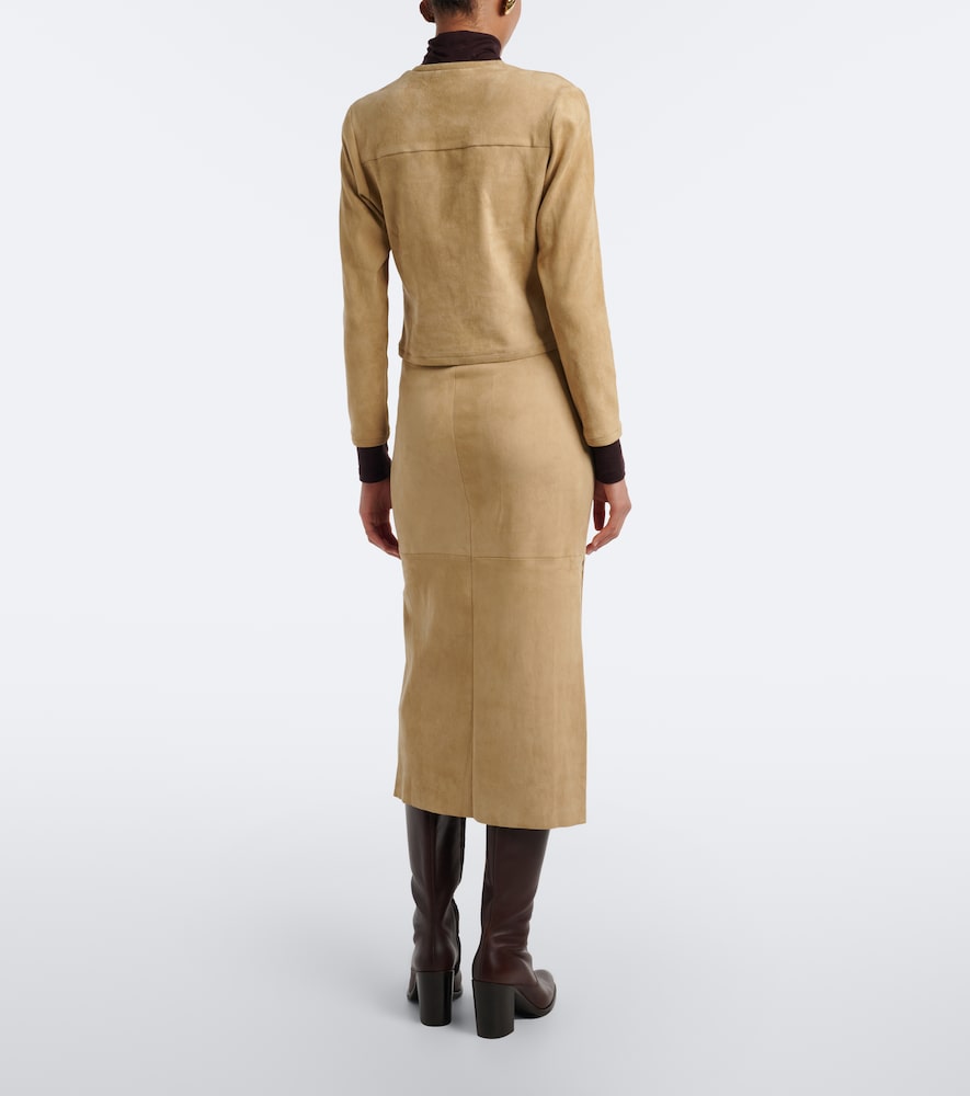 Winona suede midi skirt