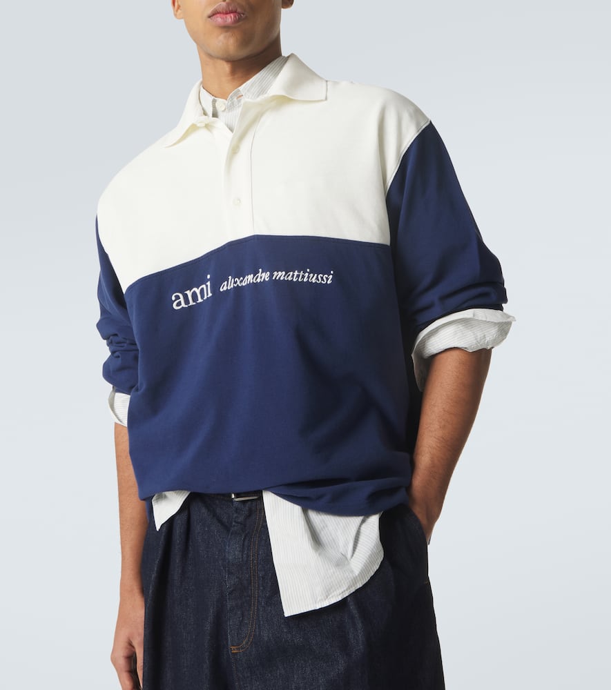 Logo cotton piqué polo shirt