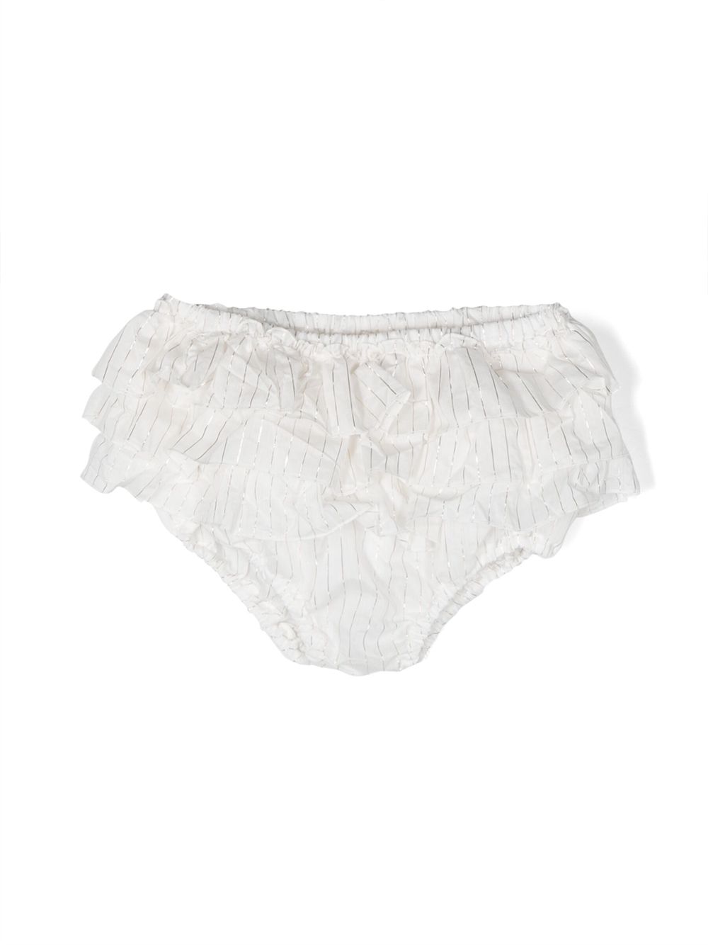 Metallic-detail bloomers shorts - White