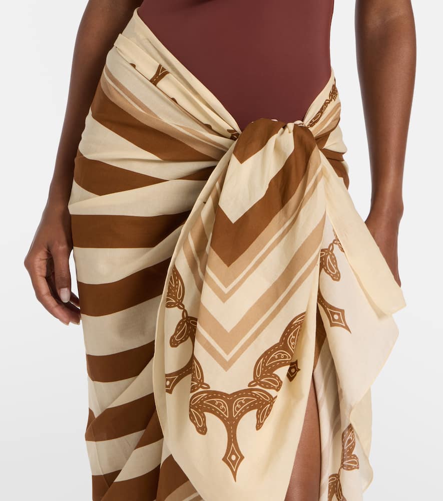 Cotton printed beach cover-up