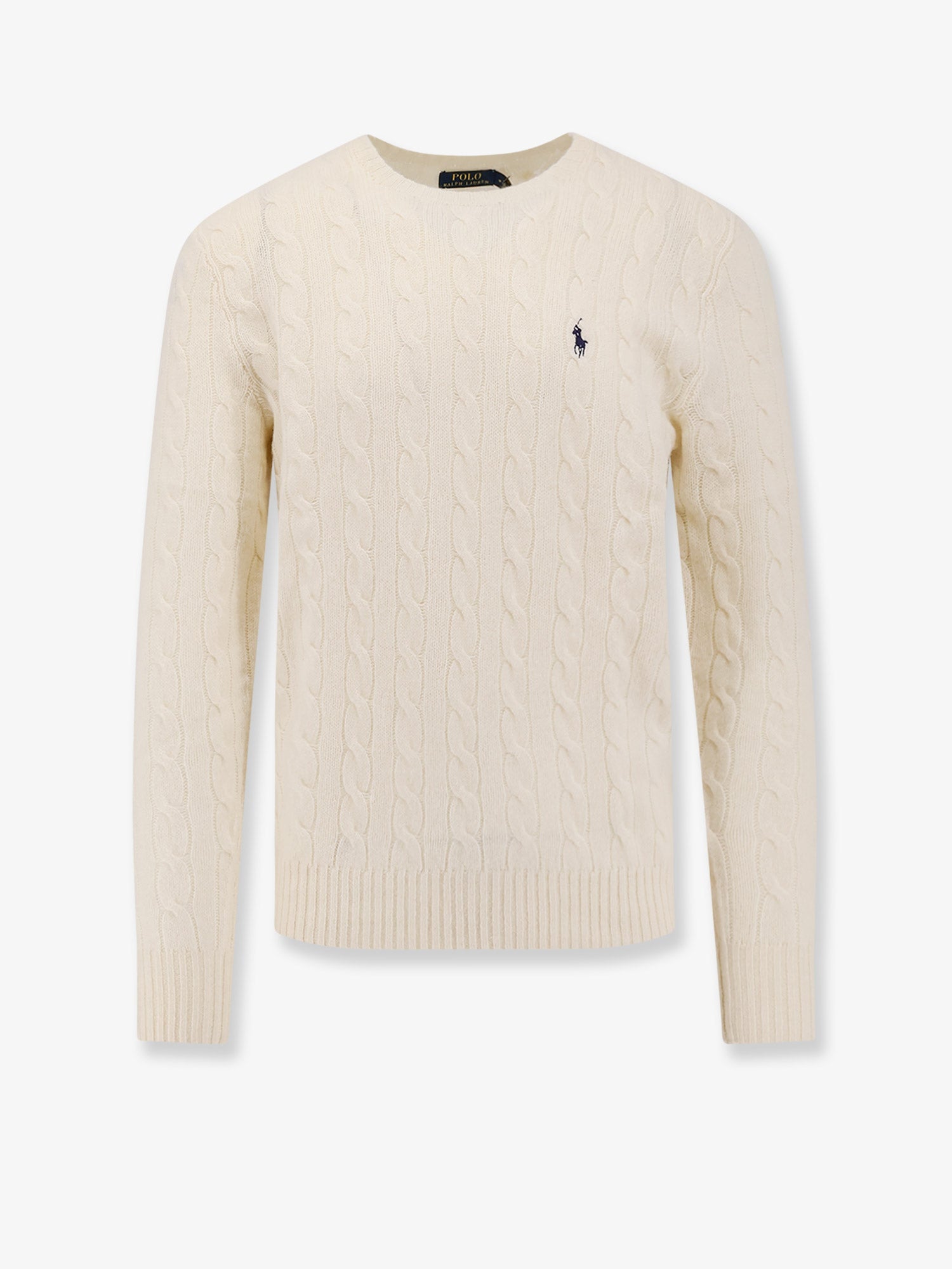 Cable-Knit Wool-Cashmere Sweater — White