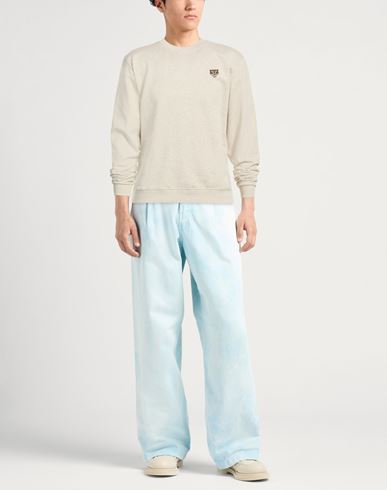 Man Sweatshirt Sand Size L Cotton