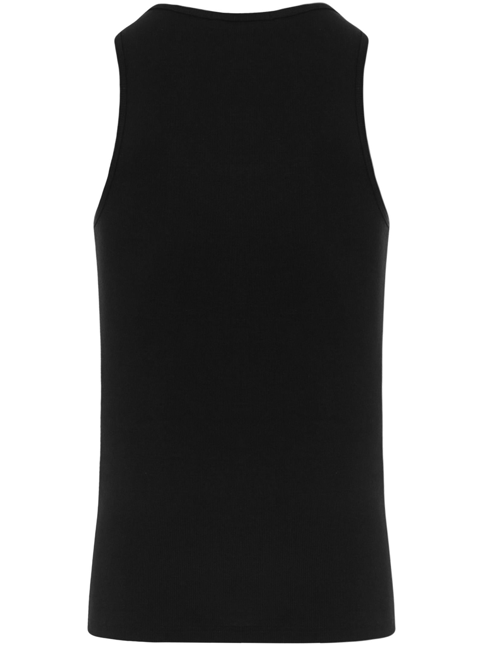 Ribbed Cotton-Modal Tank Top — Black