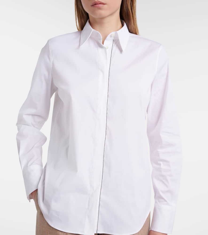 Monili cotton-blend poplin shirt