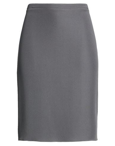 Woman Midi skirt Grey Size 8 Acetate, Silk