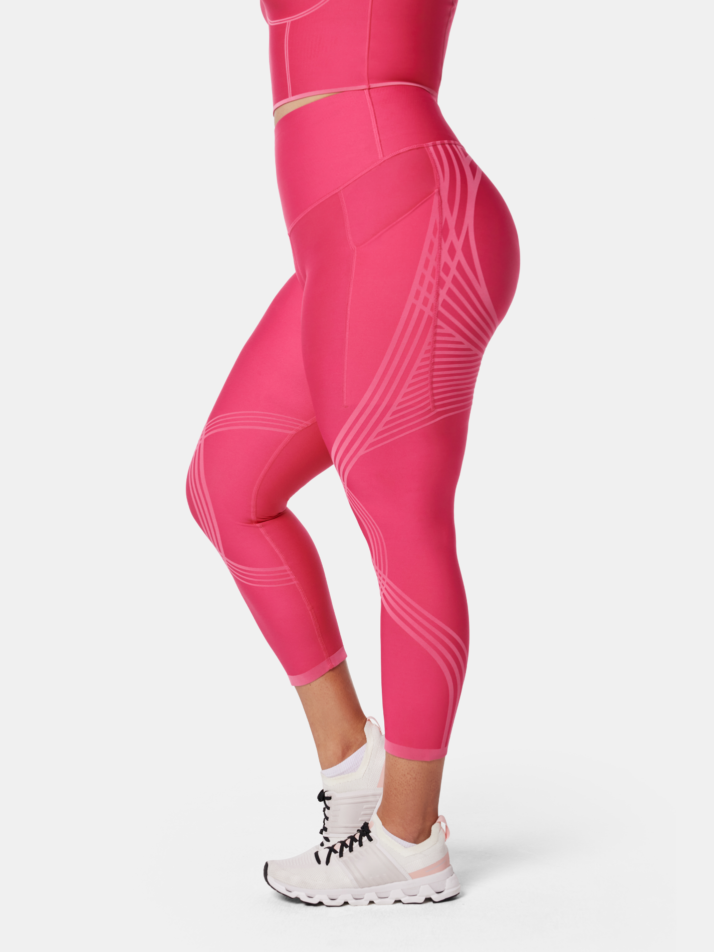 Body Sculpt Side Pocket 7/8 Leggings - Magenta
