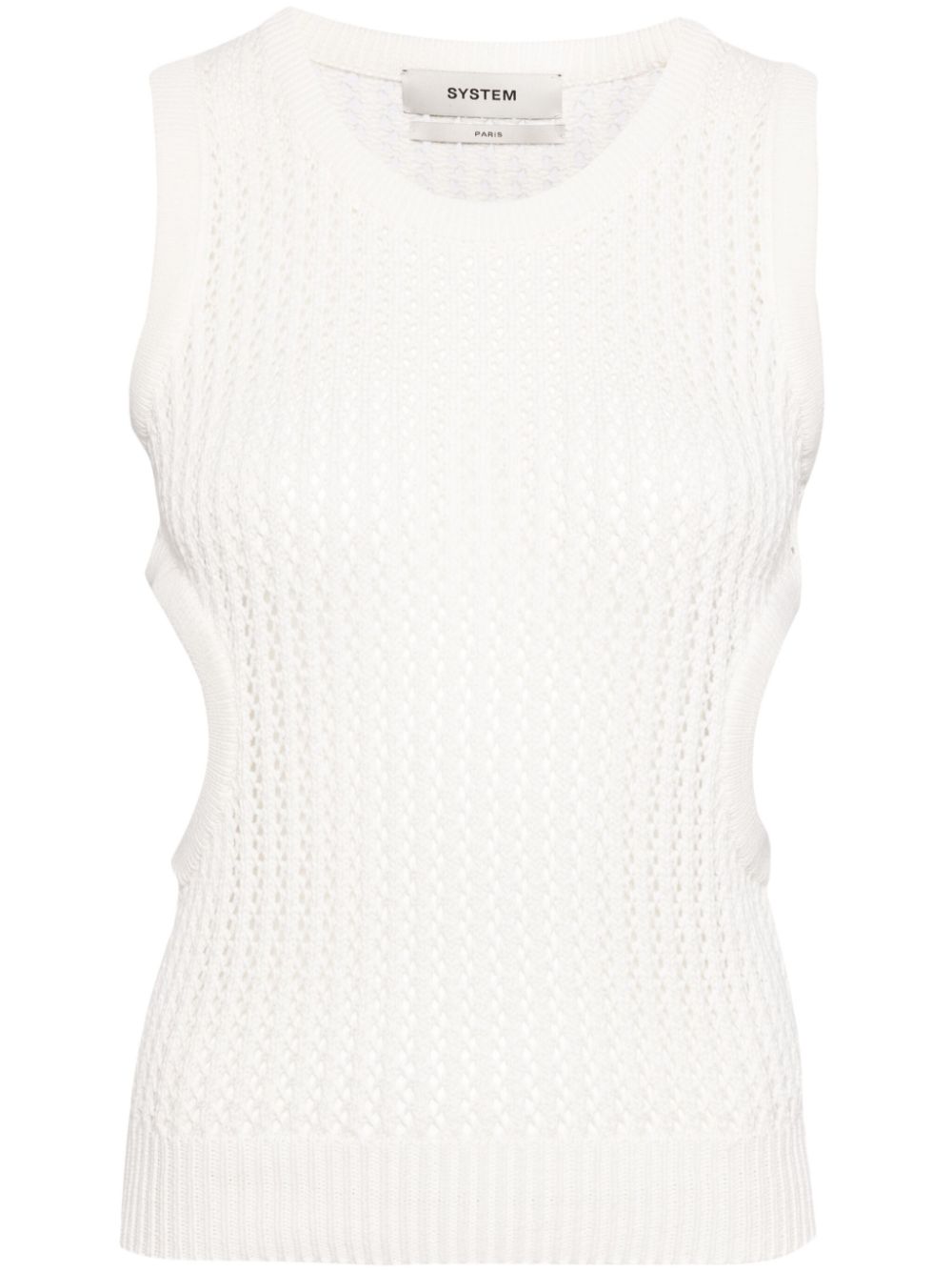 Skashi crochet-knit tank top - White