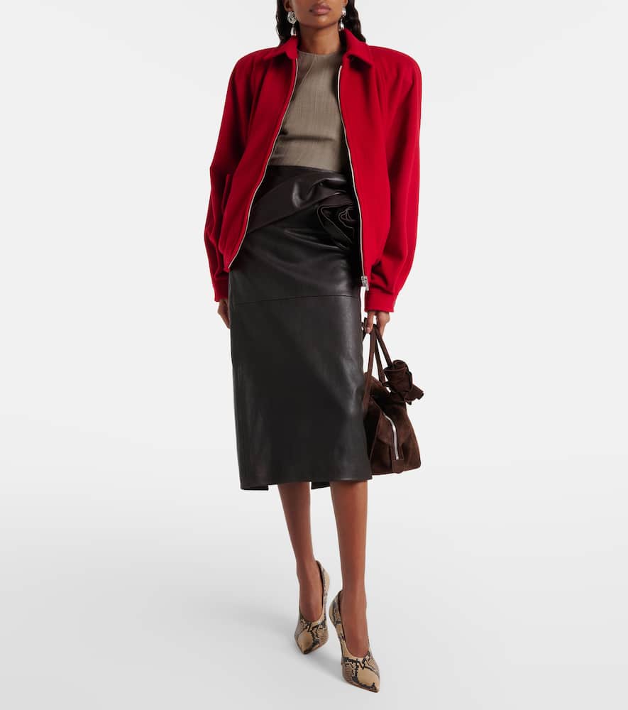 Wool bomber jacket