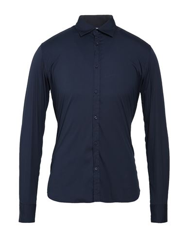 Man Shirt Navy Size 15 Cotton, Polyamide, Elastane