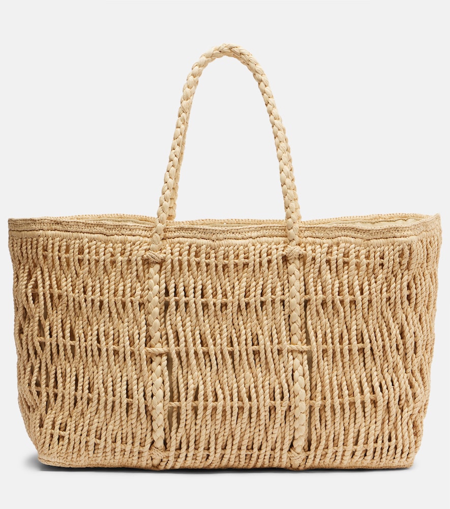 Georgica Large raffia tote bag