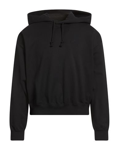 Man Sweatshirt Black Size L Cotton, Recycled polyester