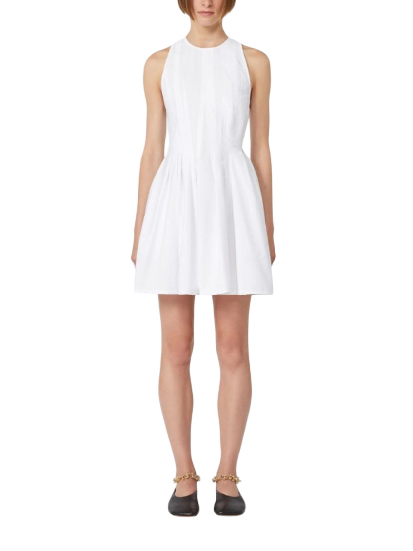 White Scoop Neck Maxi Dress