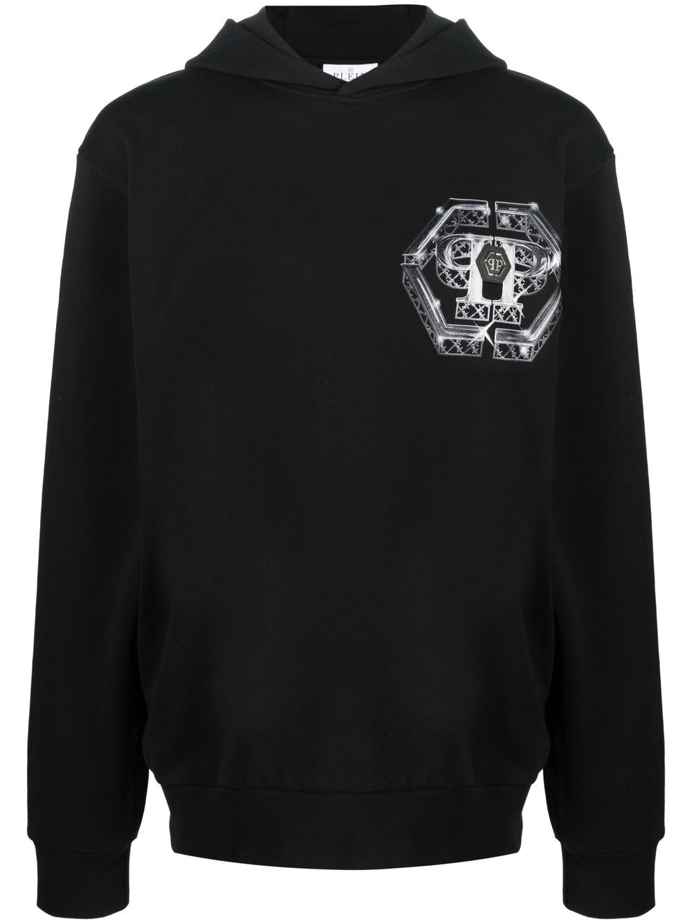 Dark Romance logo-print hoodie - Black