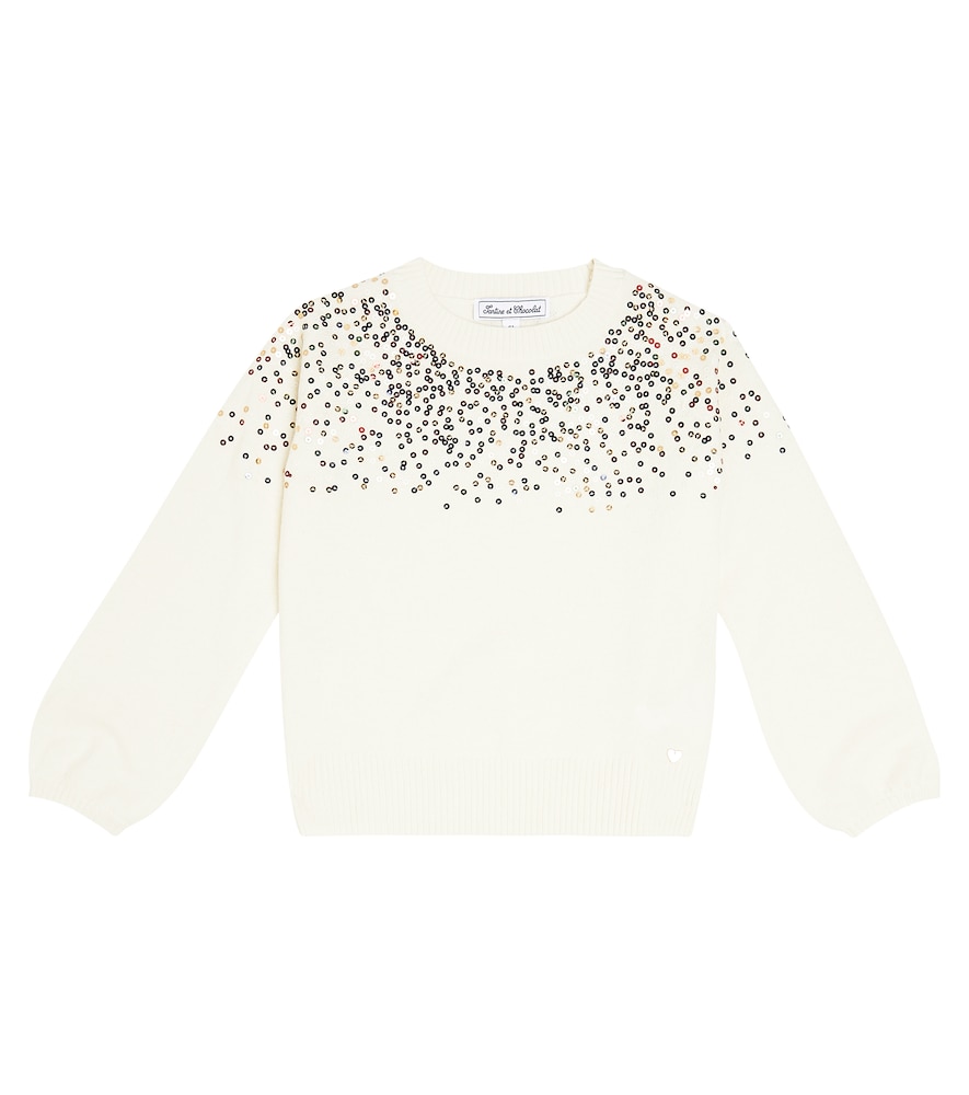 Embellished wool sweater