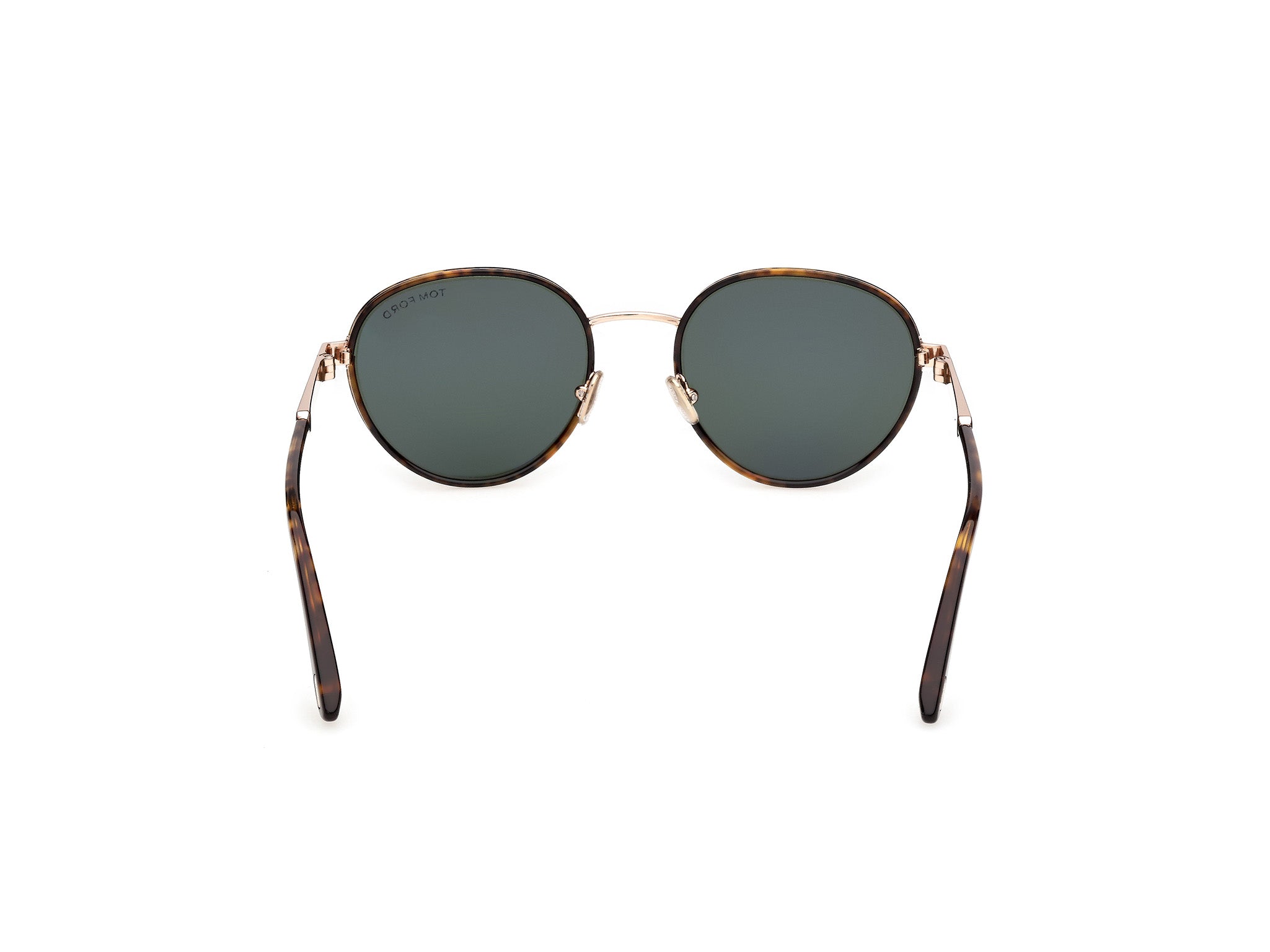 TOM FORD Unisex TOM FORD FT1339 JET-02 52N Sunglasses Metal Havana Green Round Norma