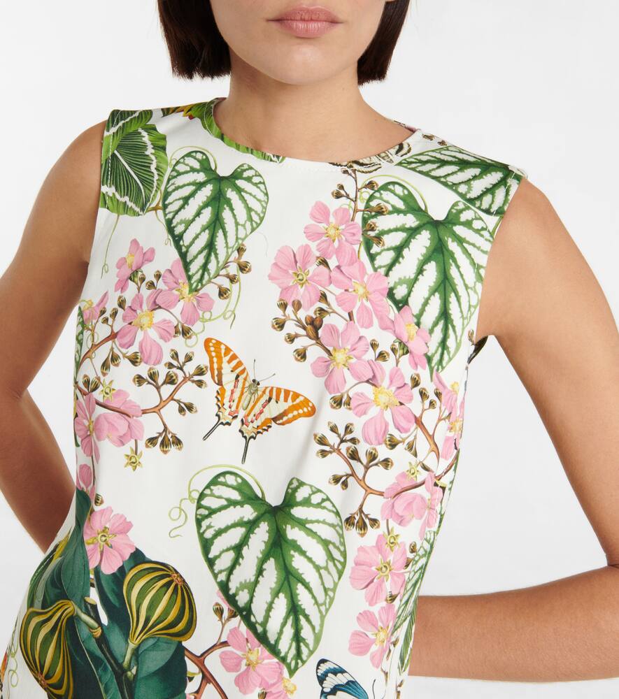 Floral cotton-blend minidress