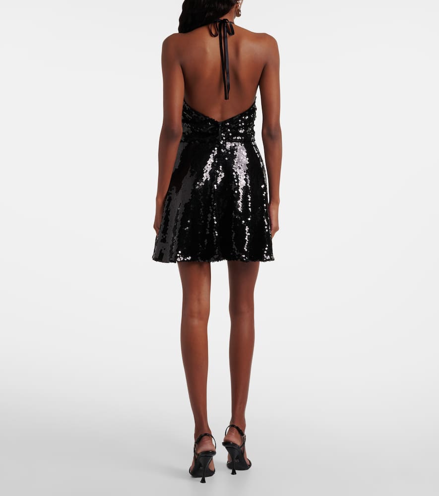 Sequined halterneck minidress