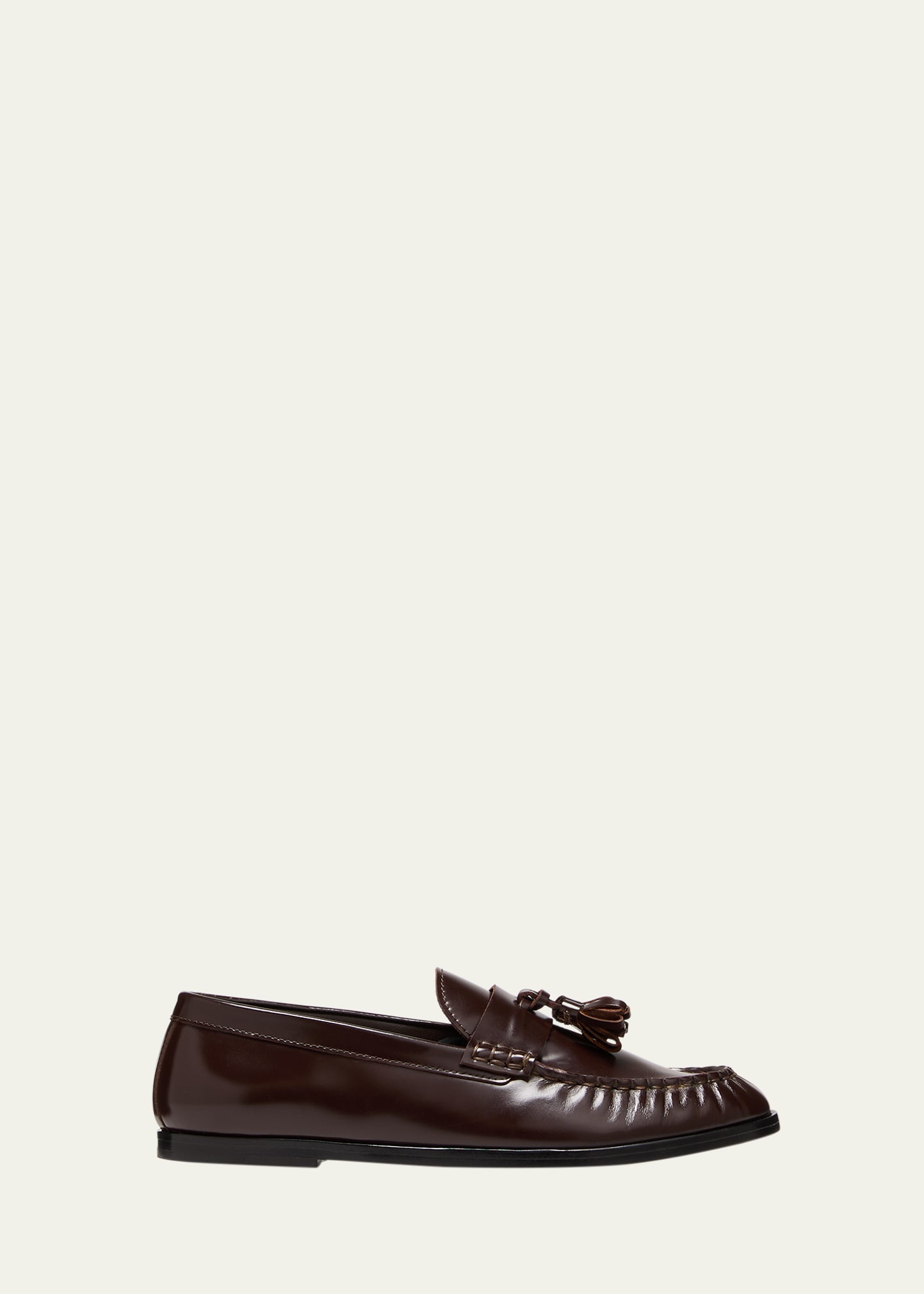 Calfskin Tassel Boyfriend Loafers