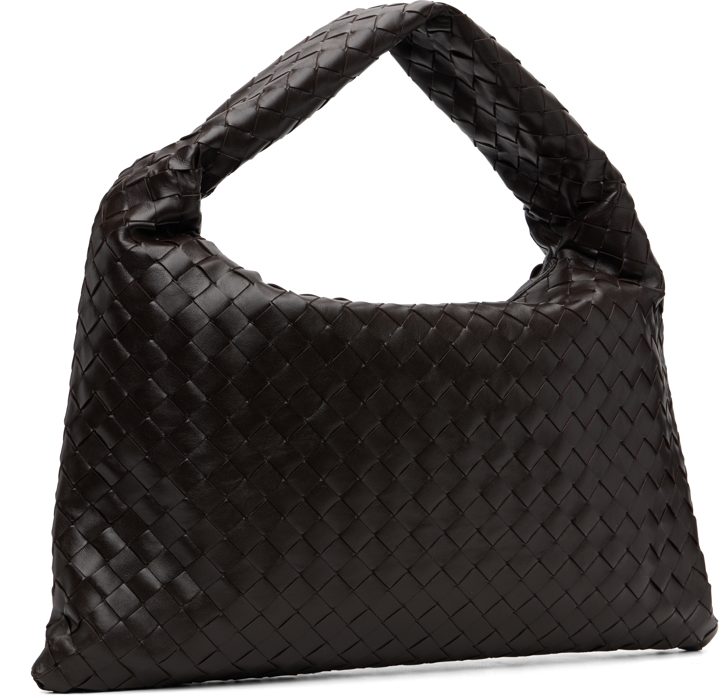 Brown New Small Hop Intrecciato Bag