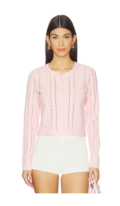 LoveShackFancy Peridot Cardigan in Pink. - L also in M, S, XL