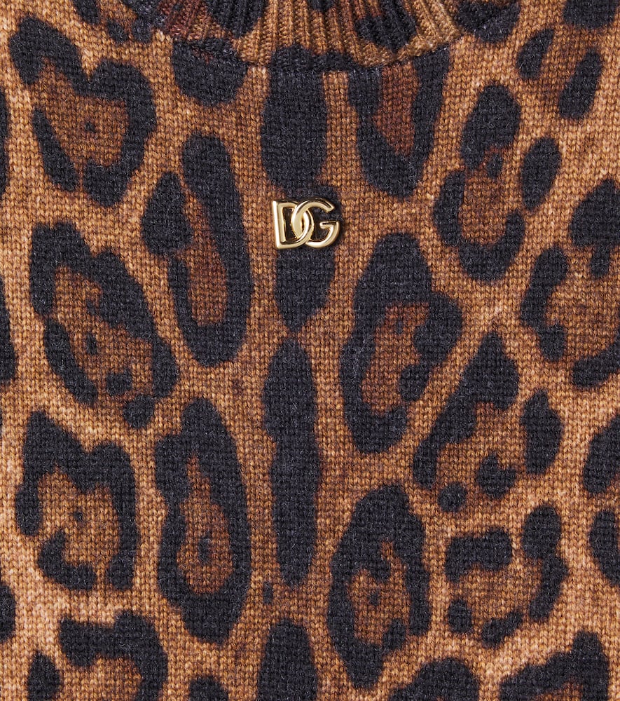DG leopard-print wool jacquard sweater