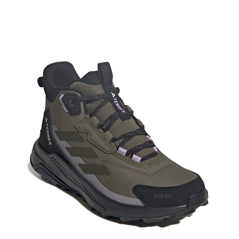 Women's Terrex Anylander Mid Rain. rdy Hiking Shoes (Olive/Green/Black)