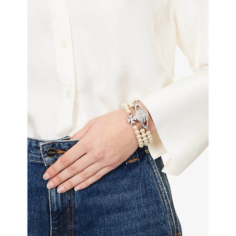 The Strand Stainless Steel and Swarovski Crystal Manual Watch