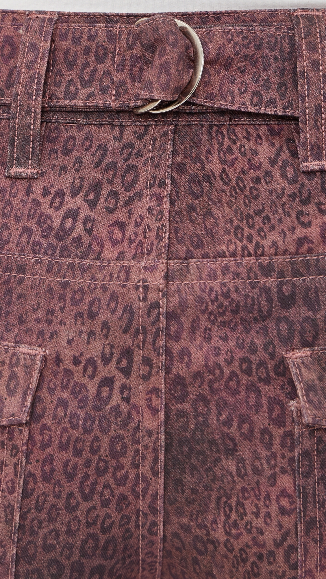 Cicely Straight Leg Trousers Red Leopard