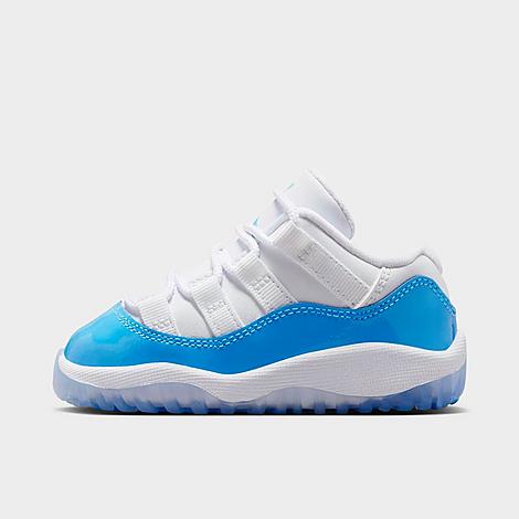 Kids Toddler Air Retro 11 Low Basketball Shoes in White/University Blue/Black