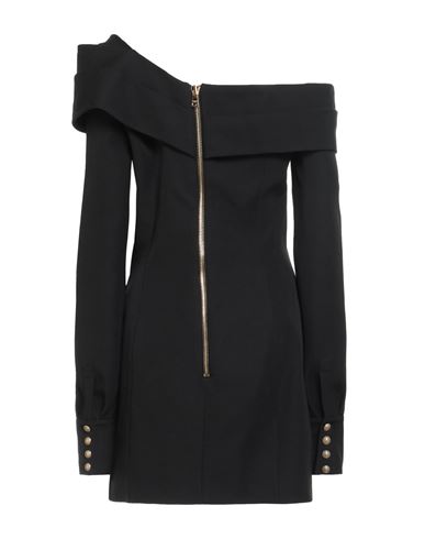 Woman Mini dress Black Size 10 Virgin Wool