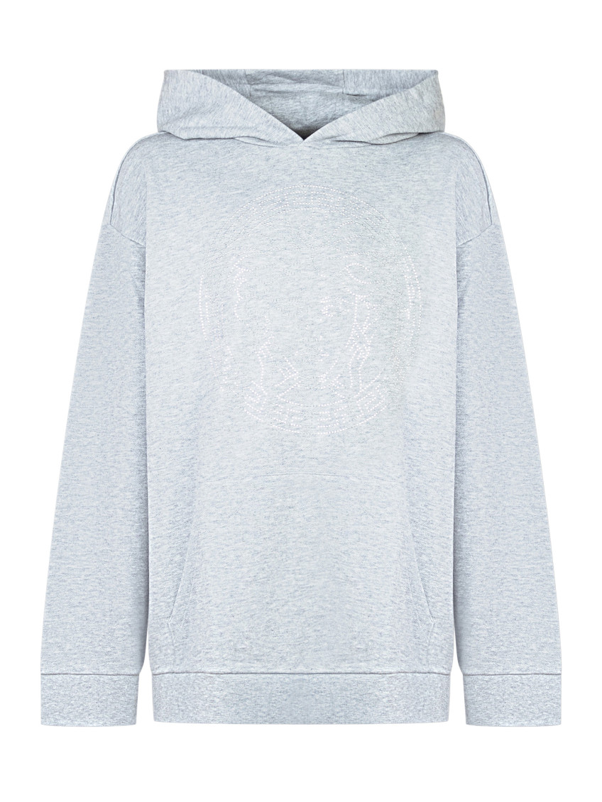 Kids Grey Embellished Hoodie