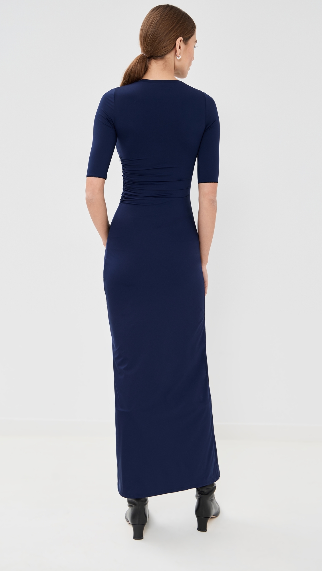 Fluid Jersey Long Dress Indigo