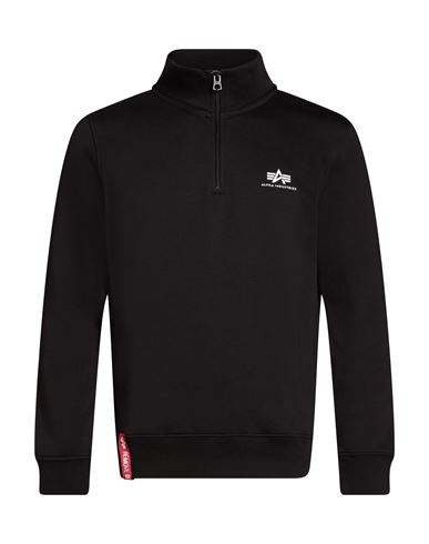 Man Sweatshirt Black Size L Cotton, Polyester