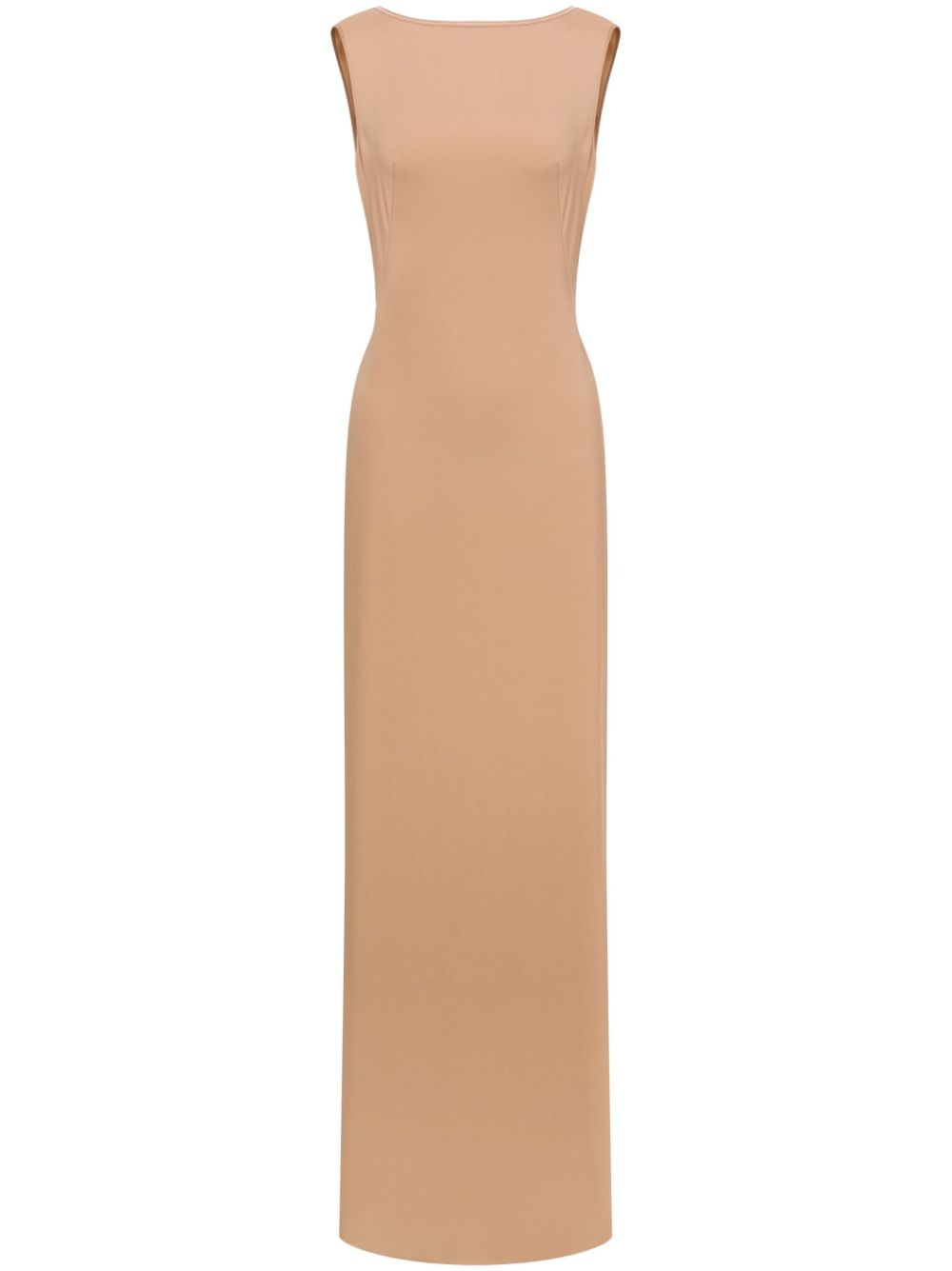 Draped-panel gown - Neutrals