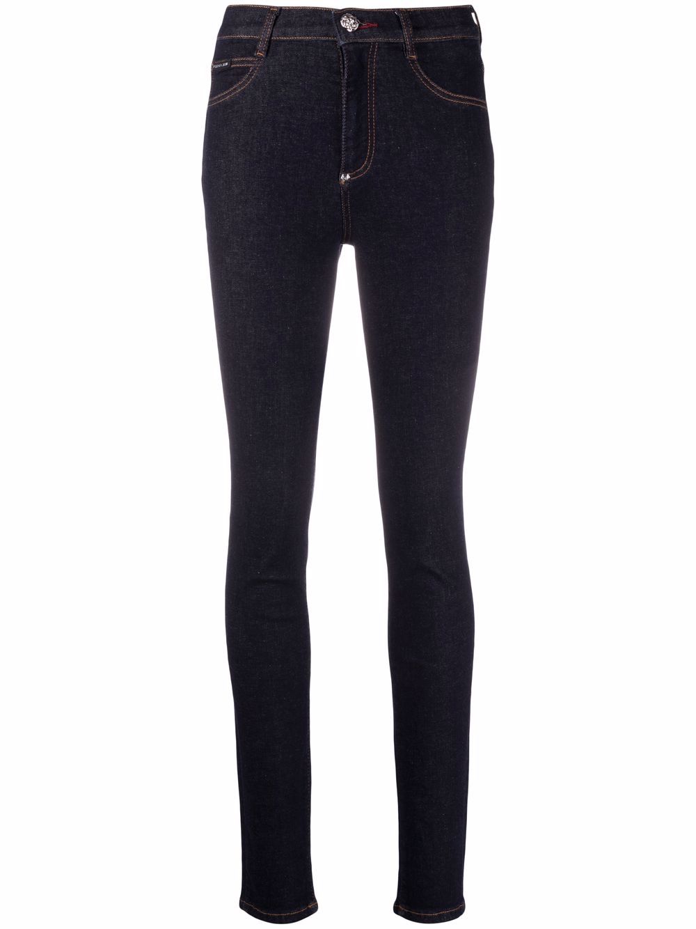High-waisted skinny jeans - Blue