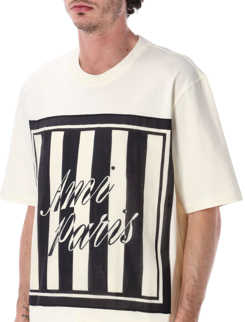 Ami Paris - scarf detail t-shirt short sleeves crew neck