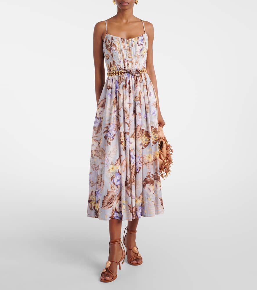 Rhiannon floral cotton bustier dress
