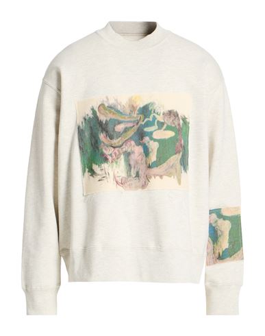Man Sweatshirt Light grey Size L Cotton