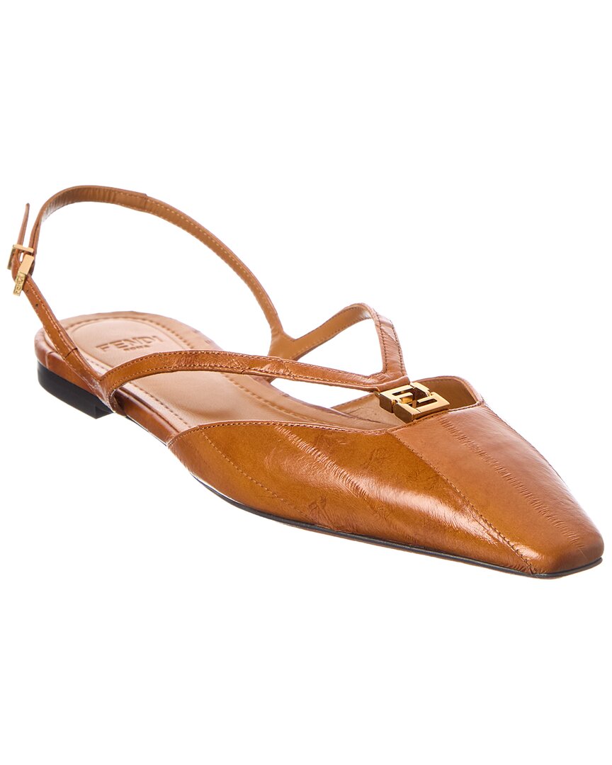 FFold Leather Slingback Flat