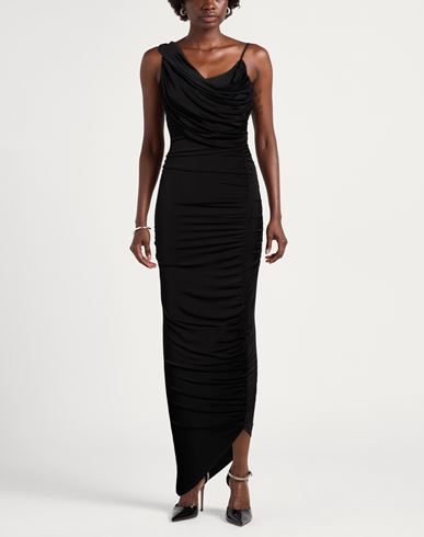 Woman Maxi dress Black Size 10 Viscose, Elastane
